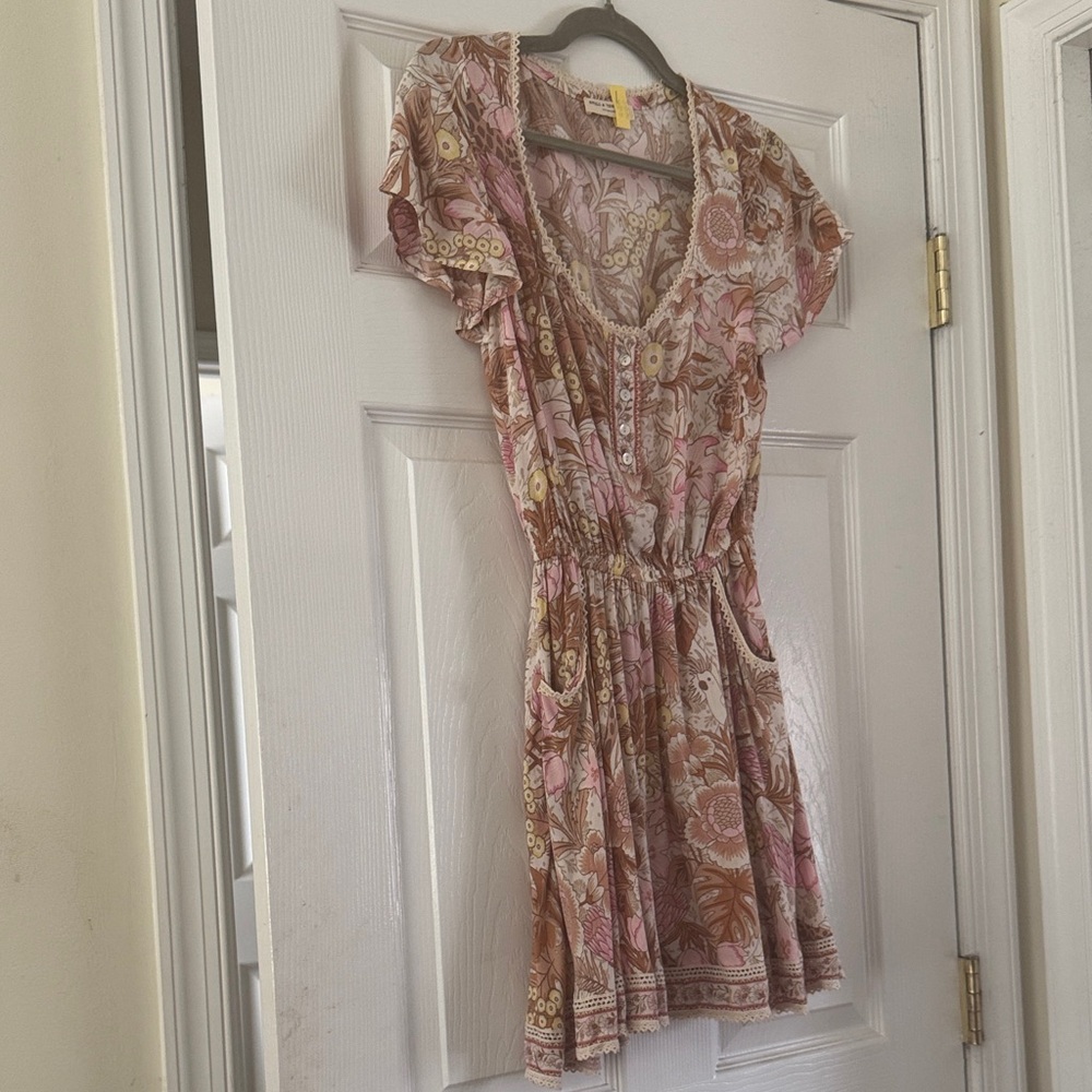 Spell Pink Floral Dress